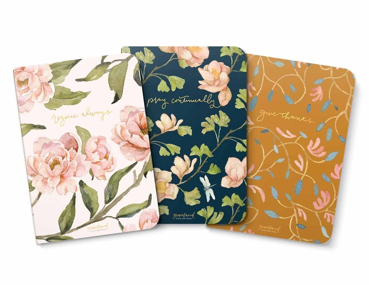 GraceLaced Lined Notebooks (Set of 3)